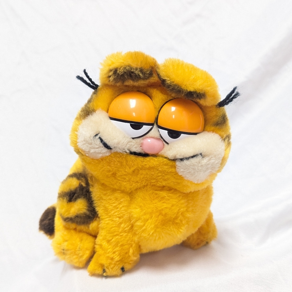 Vintage 1981 Dakin Sitting Garfield Plush 6" Cartoon Syndicate Carnival‎ Style